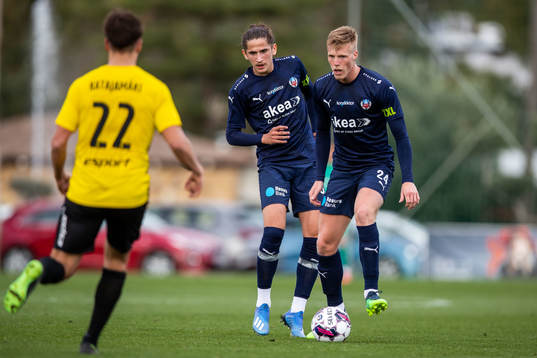 Ervin Gigović and Emil Hellman of Helsingborg