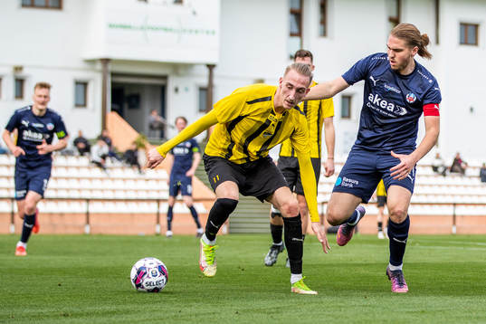 Florian Krebs of Honka and Charlie Weberg of Helsingborg
