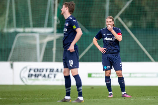 Charlie Weberg of Helsingborg looks dejected