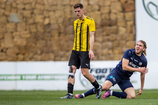 Charlie Weberg of Helsingborg reacts