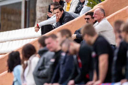 Brandur Hendriksson Olsen of Helsingborg in the stands