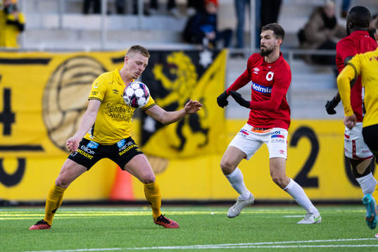 Elfsborgs Per Frick och Degerfors Sebastian Ohlsson