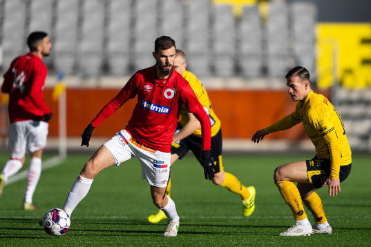 Degerfors Sebastian Ohlsson och Elfsborgs Simon Olsson