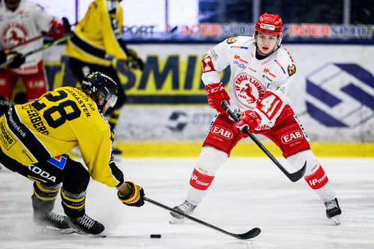 Västerås Lukas Zetterberg och Troja/Ljungbys Victor Öhman