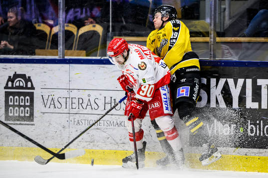 Troja/Ljungbys Kevin Karlsson och Västerås Niklas Rigelius