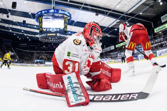 Troja/Ljungbys målvakt Markus Ruusu