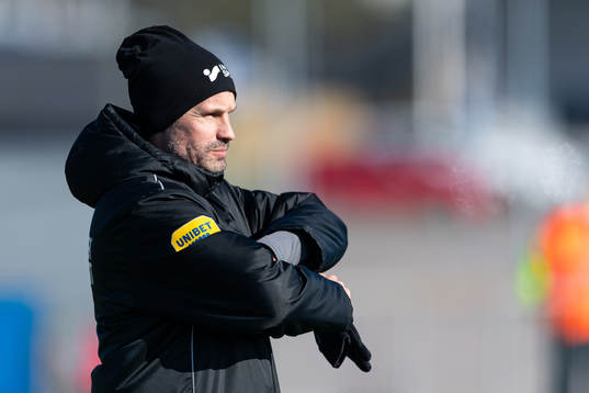 Falkenbergs tränare Christoffer Andersson före