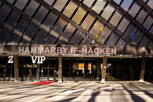 Exteriör av Tele2 Arena