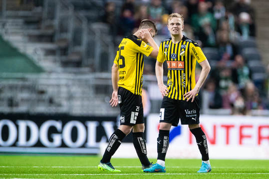 Häckens Kristoffer Lund Hansen och Gustav Berggren deppar