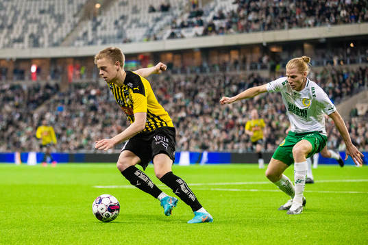 Häckens Tomas Totland och Hammarbys Gustav Ludwigson