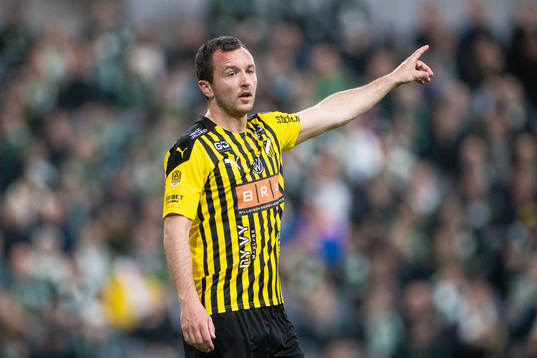 Häckens Even Hovland  fotbollsmatchen i Svenska Cupen