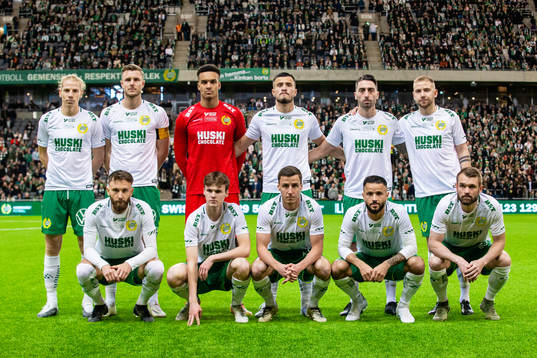 Hammarbys startelva med Gustav Ludwigson, Richard Magyar,