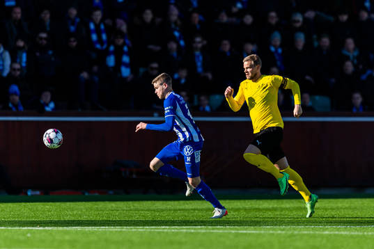 IFK Göteborgs Gustaf Norlin och Mjällbys David Löfquist