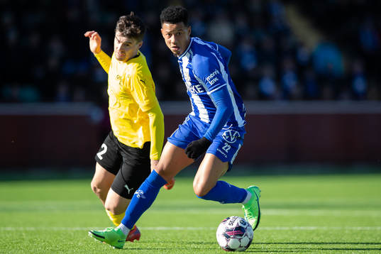 Mjällbys Jesper Gustavsson och IFK Göteborgs Tobias Sana