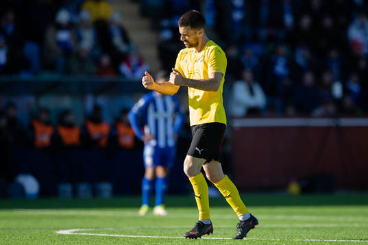 Mjällbys Carlos Moros Gracia jublar
