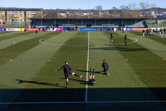 under fotbollsmatchen i Svenska Cupen mellan Jitex och