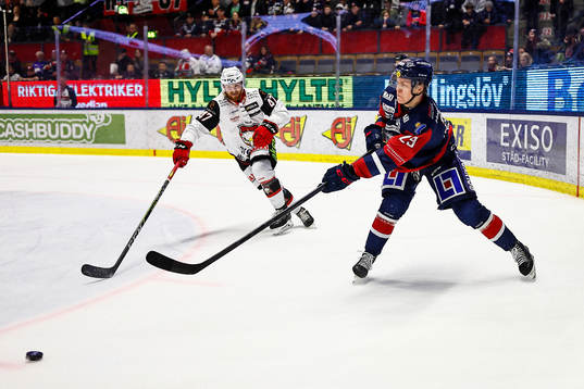 Malmö Redhawks Joakim Ryan och Linköpings Georg Weigelt