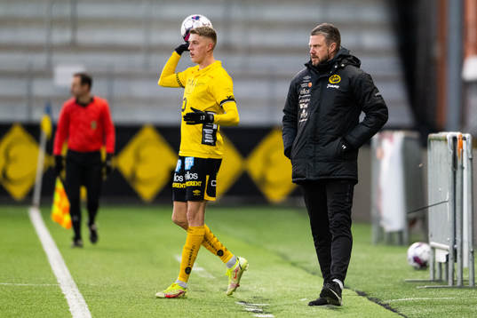 Elfsborgs manager Jimmy Thelin och Alexander Bernhardsson
