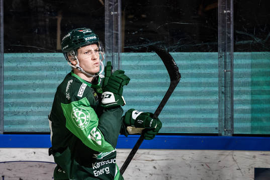 Färjestads Gustav Rydahl jublar