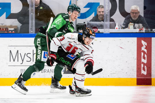 Färjestads Gustav Rydahl och Örebros Oliver Eklind
