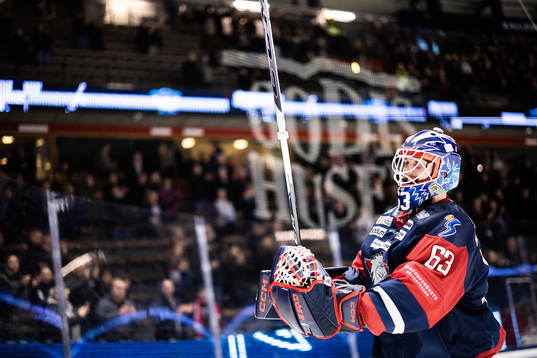 Linköpings målvakt Marcus Högberg jublar