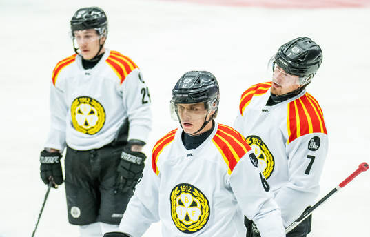 Brynäs Oscar Birgersson, Tom Hedberg och Marcus Björk