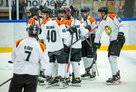 Brynäs spelare jublar