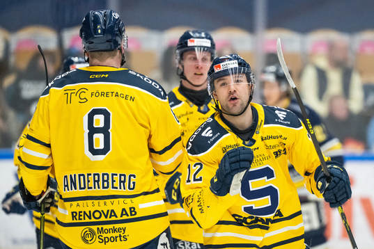 Södertäljes Matt Marcinew jublar