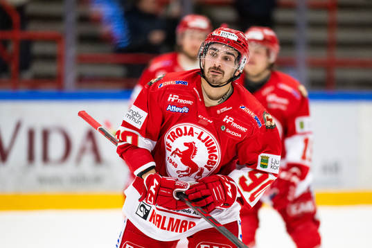 Troja/Ljungbys Kevin Karlsson jublar