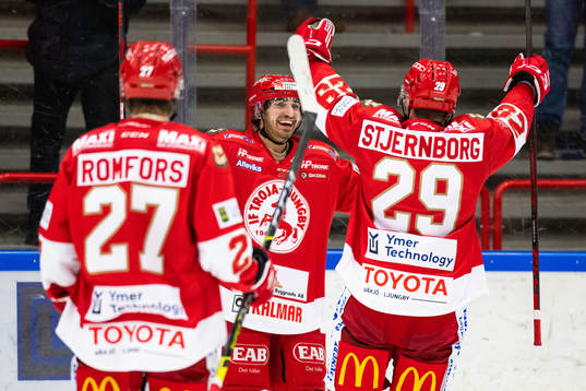 Troja/Ljungbys Kevin Karlsson jublar