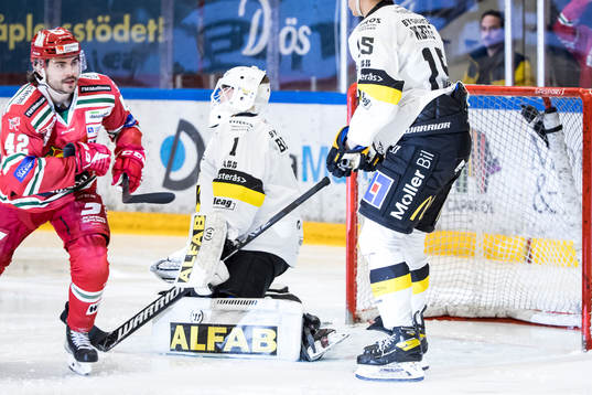 Västerås målvakt Ian Blomquist deppar