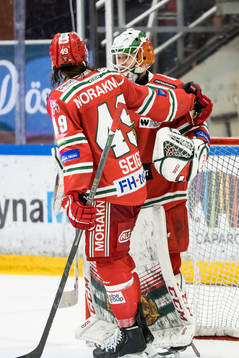 Moras målvakt Matteus Ward och ???jubel