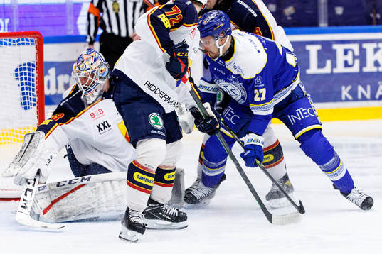 Djurgårdens målvakt Alexander Salak och Leksands Marek