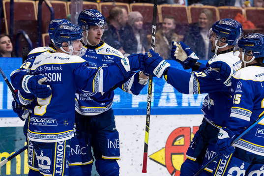 Leksands spelarna jublar