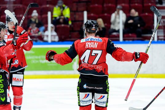Malmö Redhawks Joakim Ryan jublar