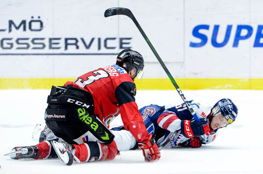 Malmö Redhawks Christoffer Forsberg och Linköpings Markus