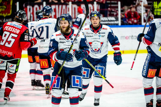 Linköpings Jimmy Andersson och Alexander Johansson deppar