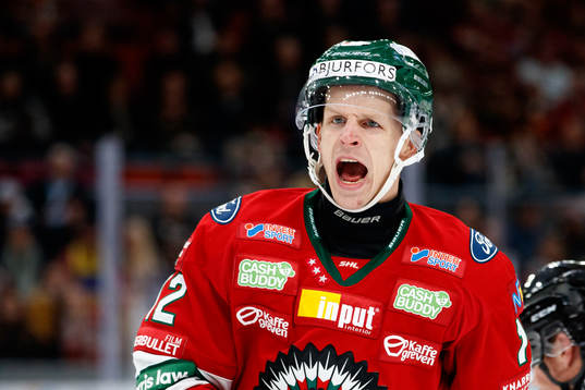 Frölundas Max Friberg reagerar