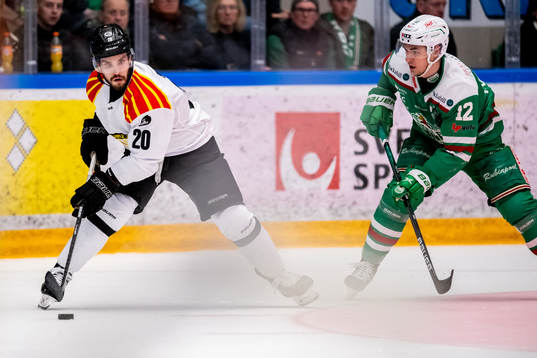 Brynäs Oula Palve och Rögles Brady Ferguson