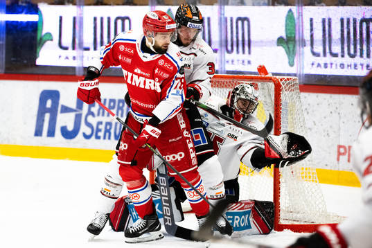 Örebros målvakt Jhonas Enroth och Timrås Robin Hanzl
