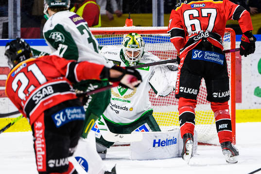 Färjestads målvakt Dominik Furch