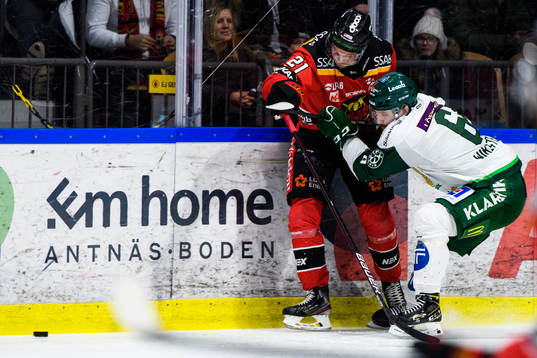 Luleås Juhani Tyrväinen och Färjestads Mikael Wikstrand