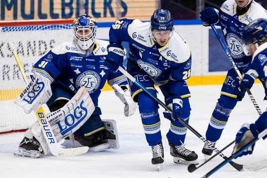 Leksands målvakt Kasimir Kaskisuo och Leksands Patrik