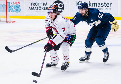 Örebros Marcus Hardegård och Djurgårdens Emile Poirier