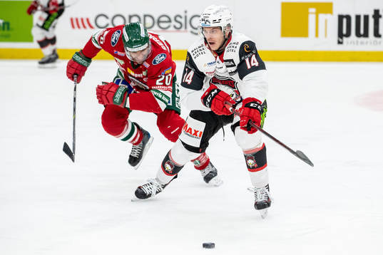 Malmö Redhawks Carl-Johan Lerby och Frölundas Joel
