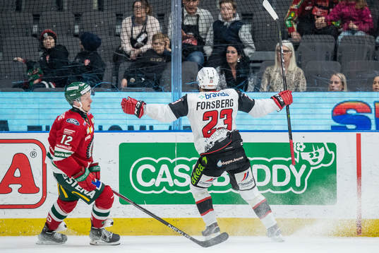 Malmö Redhawks Christoffer Forsberg jublar