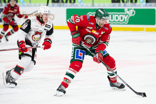 Malmö Redhawks Marcus Sylvegård och Frölundas Joel