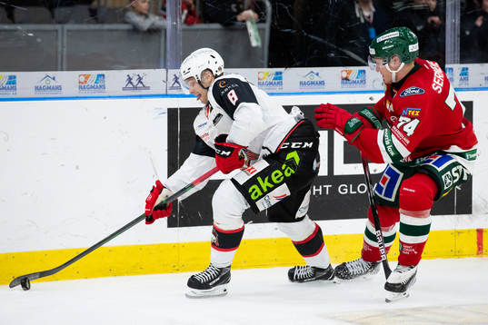 Malmö Redhawks Johan Olofsson och Frölundas Andreas