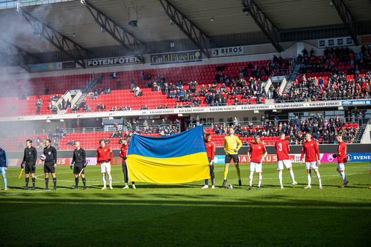 En manifestation för Ukraina