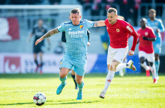 Djurgårdens Victor Edvardsen och Kalmars Rasmus Sjöstedt